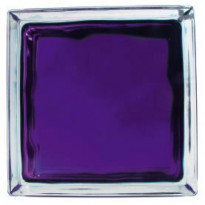 Lasitiili Vitrablok Iris, 1908/W VI, 19x19x8cm, violetti pilvi