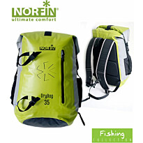 Reppu Norfin Dry Bag 35, vesitiivis, keltainen/musta