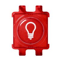 Painike Schneider Electric Renova, lamppu-symboli, punainen