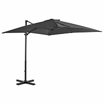 Aurinkovarjo riippuva, alumiinipylväällä, eri kokoja ja värejä