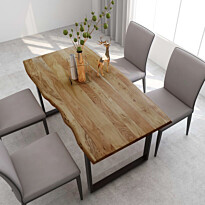 Ruokapöytä 110-160x50-80x76cm, akaasiapuu, eri kokoja ja värejä