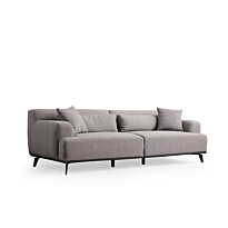 Sohva Linento Furniture Jaguar, ruskea/harmaa, 3-istuttava