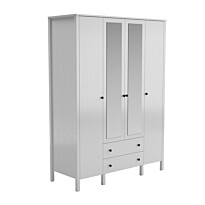 Vaatekaappi Linento Furniture FRN-10012, valkoinen