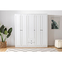 Vaatekaappi Linento Furniture Lia 52 210, valkoinen