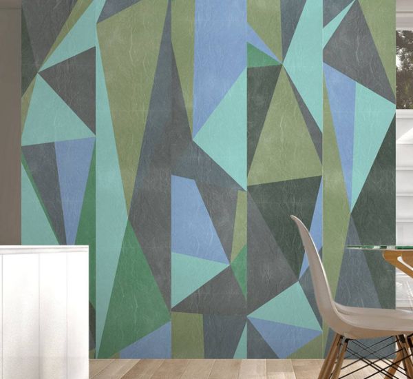 Artgeist Gray Triangles tapetti graafinen geometrinen kuvio