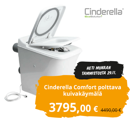 Cinderella Comfort polttava kuivakäymälä