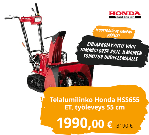 Telalumilinko Honda HSS655 ET, työleveys 55 cm