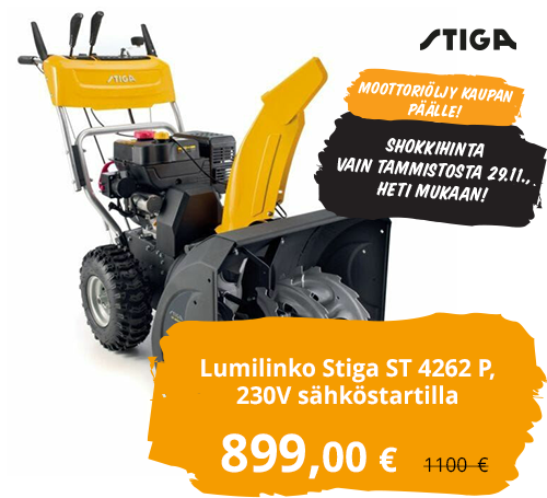 Lumilinko Stiga ST 4262 P, 230V sähköstartilla